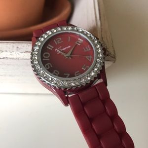 Geneva Red Jelly Watch